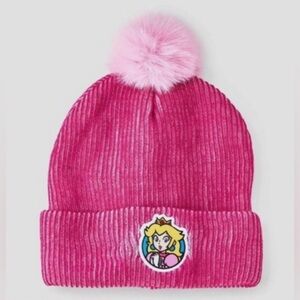 Kids Pink Beanie with Princess Design